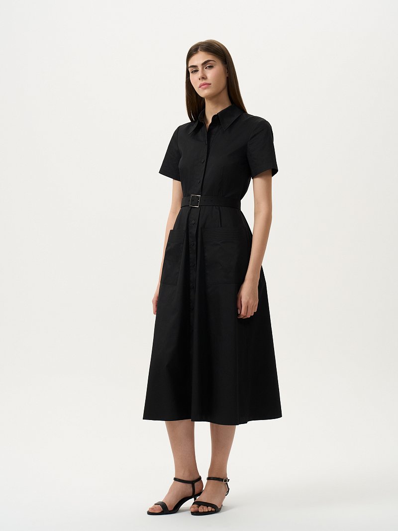 Платье-рубашка из хлопка