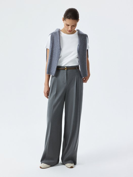 Широкие брюки с поясом: фото №2