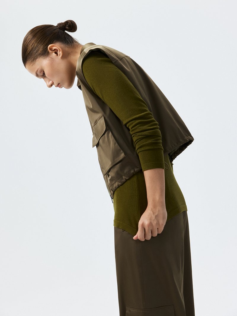 Лонгслив из вискозы и хлопка