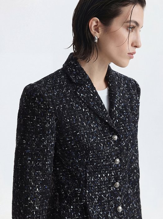 Твидовый жакет с хлопком: фото №4