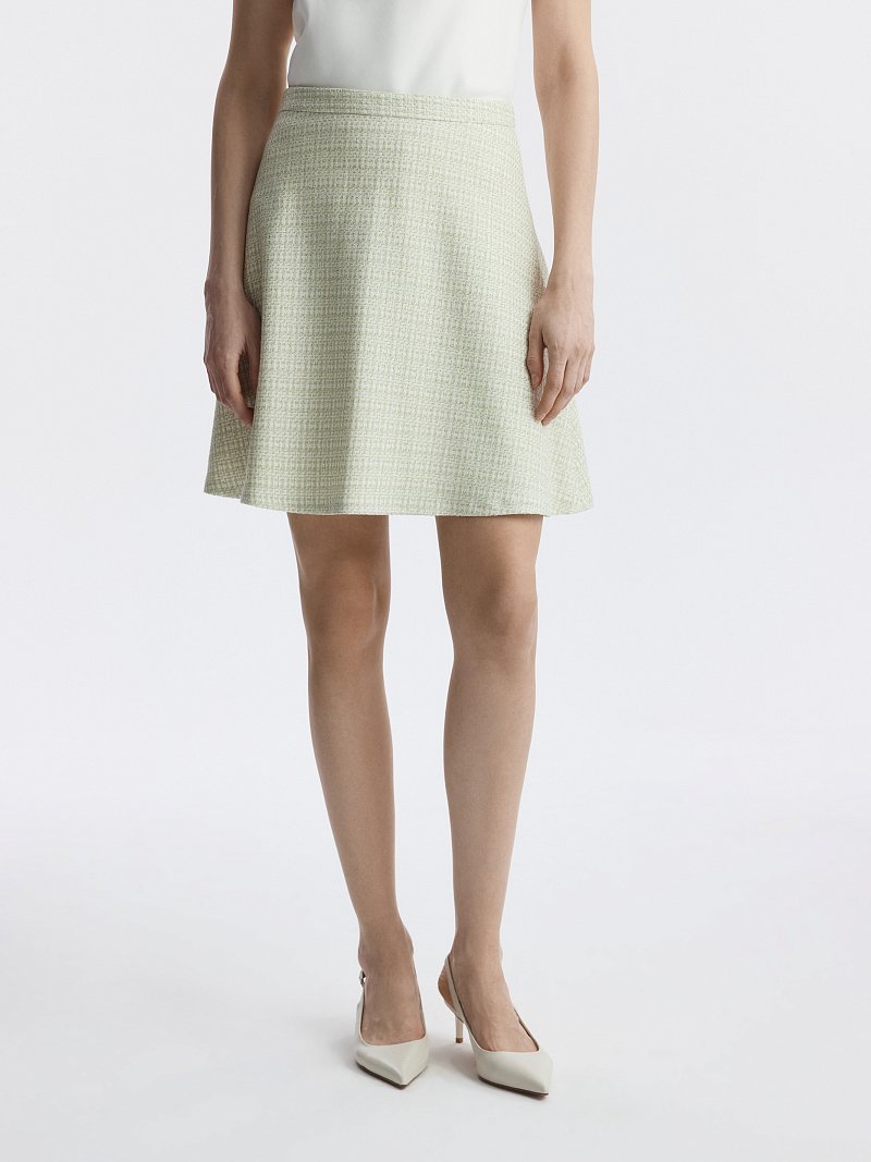 Расклешенная юбка из твида