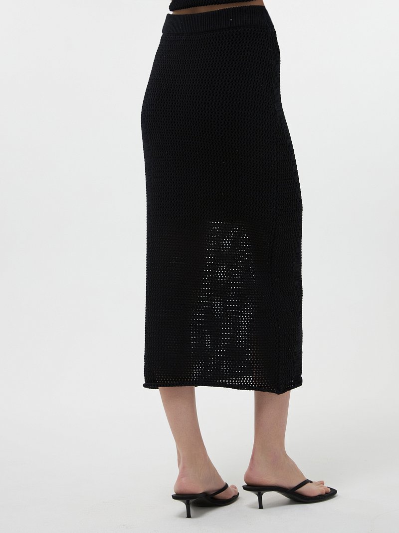 Вязаная юбка с пайетками