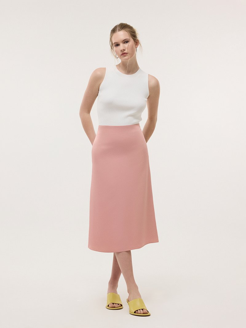 Юбка-миди из сатина