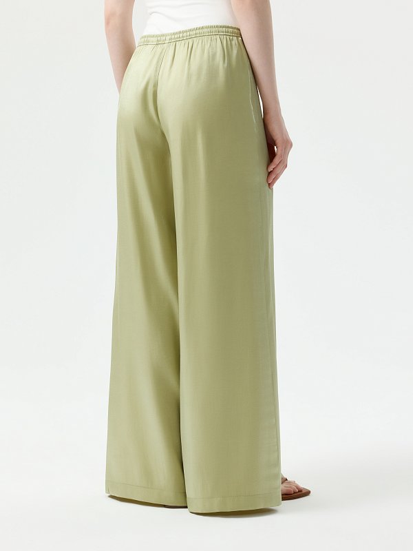 Атласные брюки на кулиске