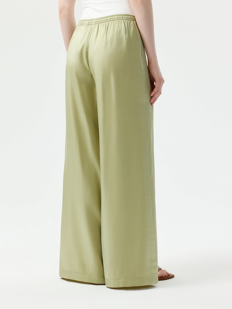 Атласные брюки на кулиске