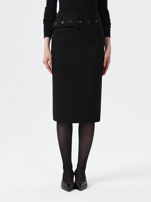 Юбка-карандаш с ремнем : фото №3