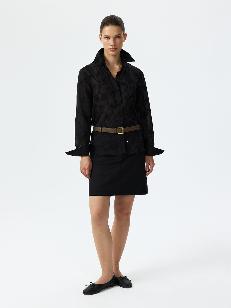 Мини-юбка из хлопка