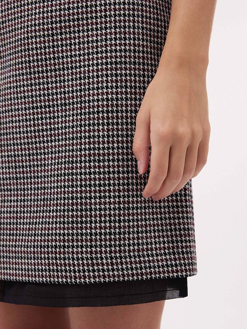 Юбка в «гусиную лапку»