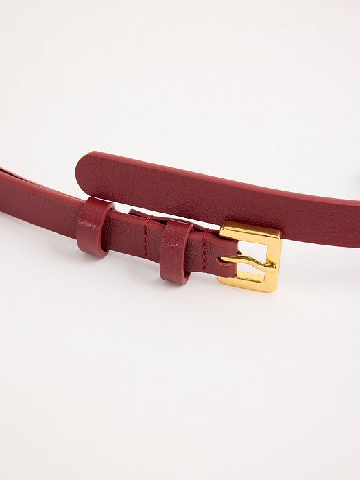 Тонкий ремень из натуральной кожи: фото №2