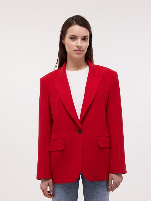 Однобортный жакет оверсайз (Р158): фото №2