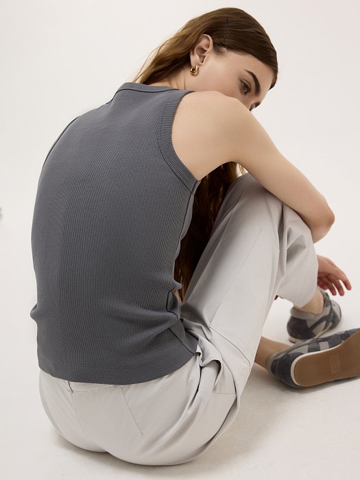 Однотонный топ из хлопка: фото №5