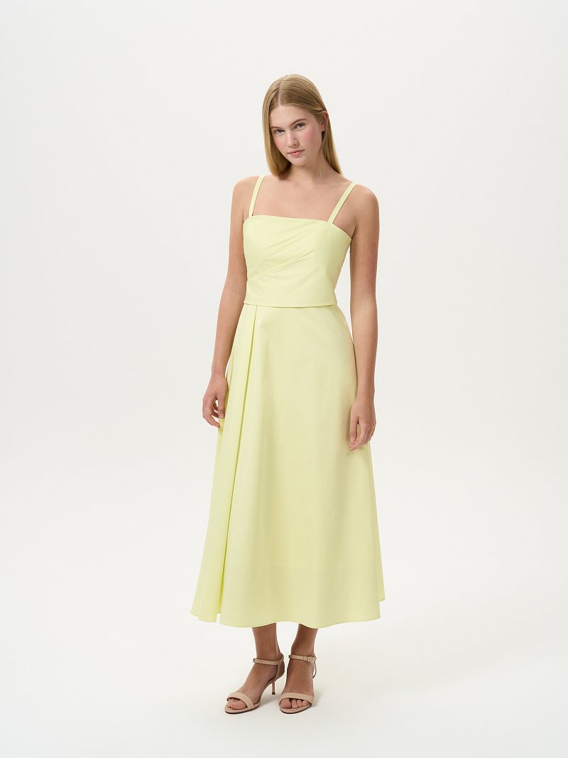 Сарафан с драпировками на лифе