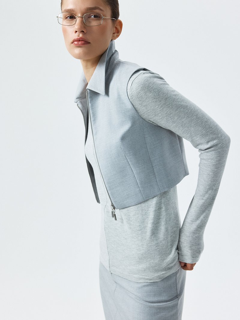 Лонгслив из вискозы и хлопка