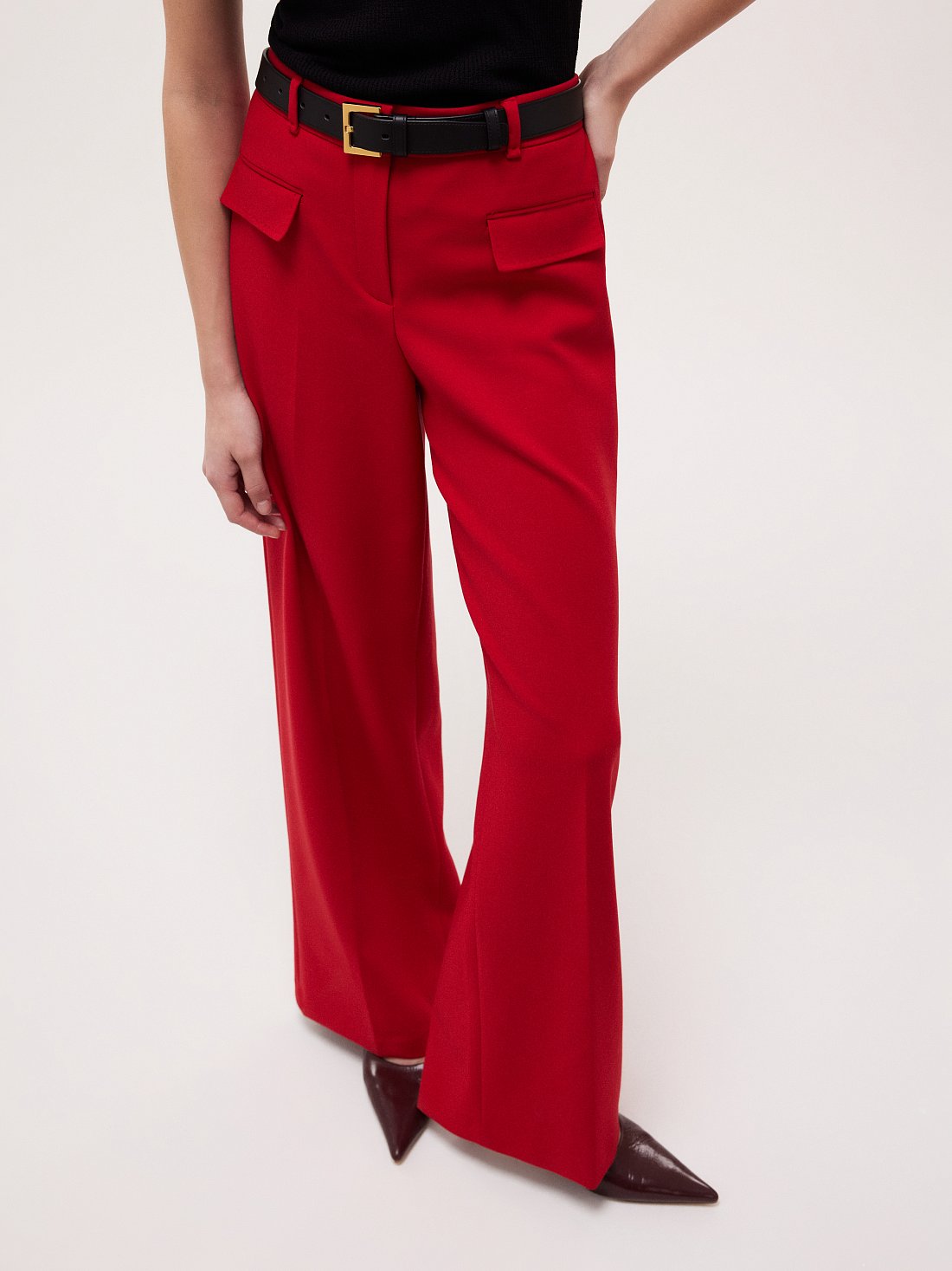 Прямые брюки с клапанами: фото №1