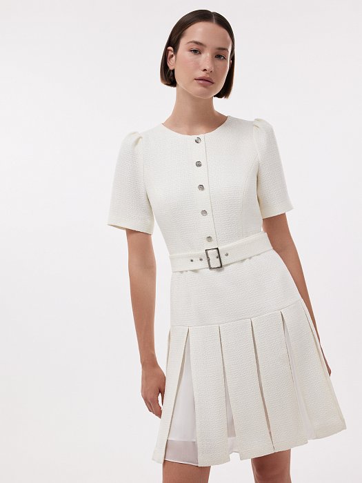 Платье из твида с поясом: фото №3