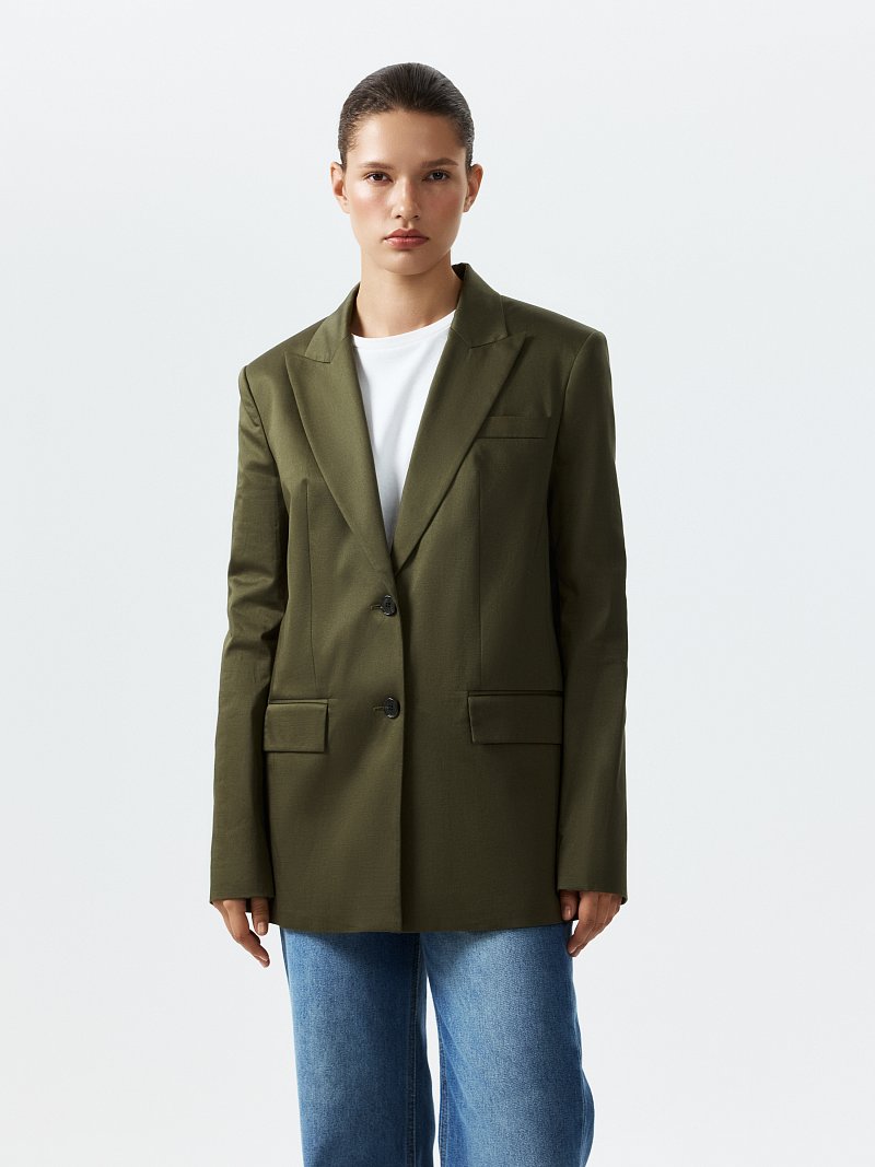 Прямой жакет из хлопка