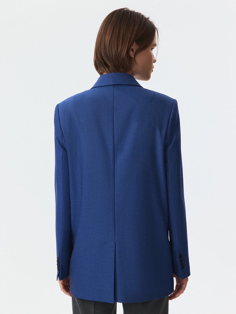 Двубортный удлиненный жакет (Р158)