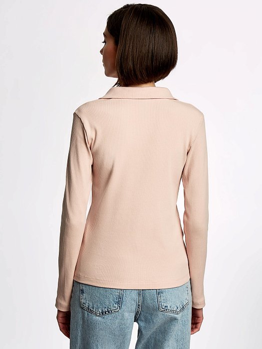 Джемпер-поло в рубчик : фото №3