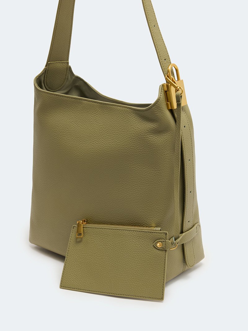 Кожаная сумка с кошельком