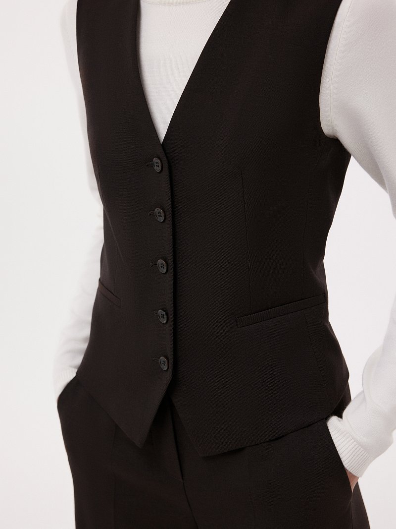 Костюмный жилет с шерстью
