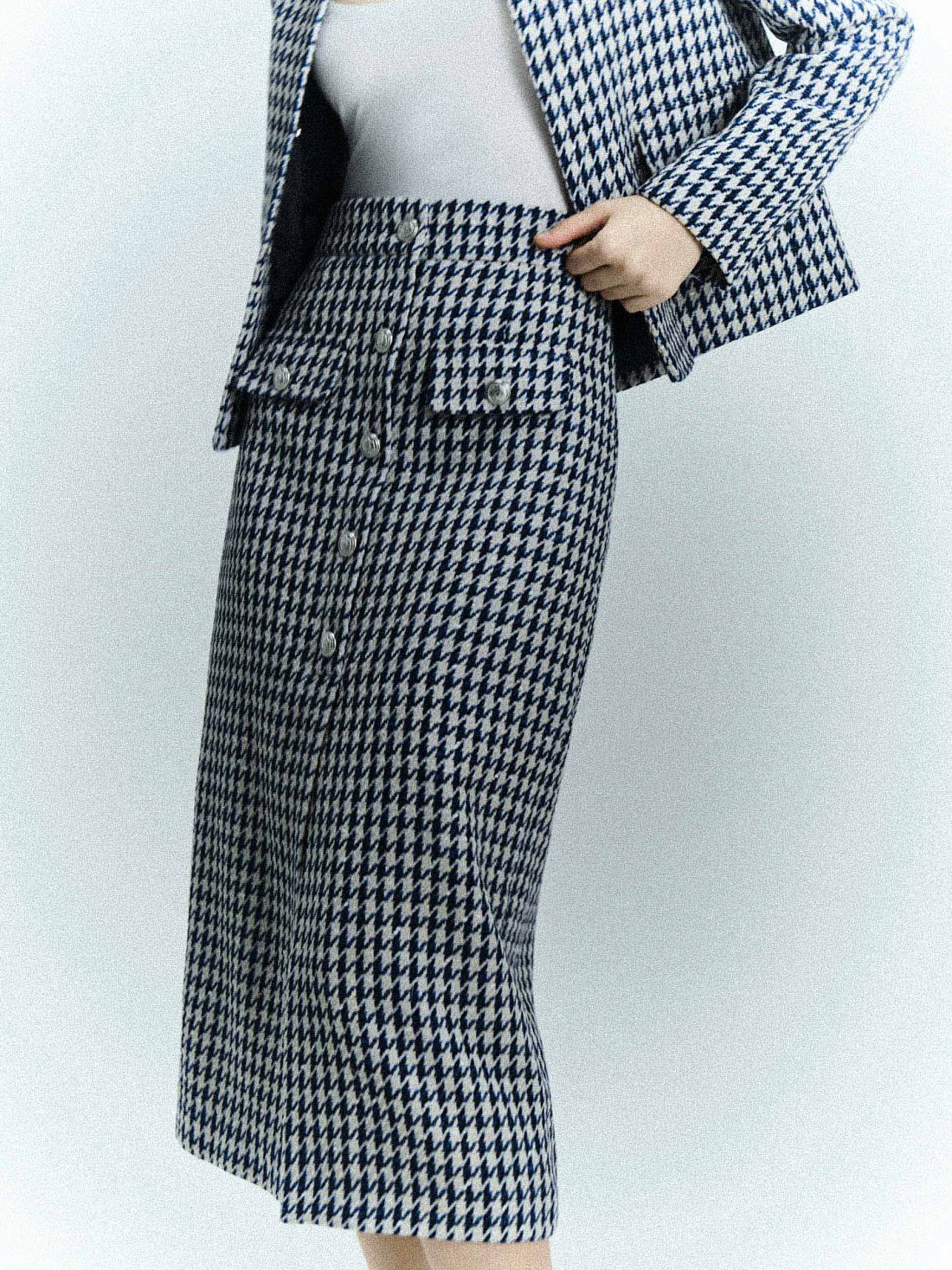 Твидовая юбка-миди: фото №1