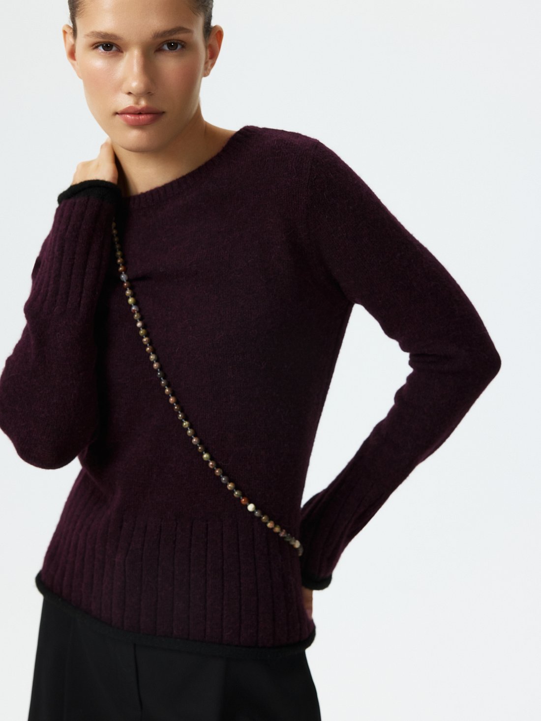 Вязаный джемпер с шерстью: фото №1