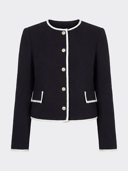 Прямой жакет из твида: фото №7