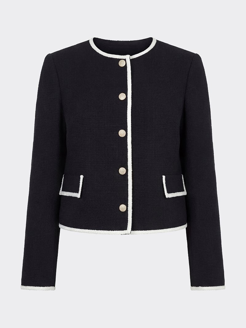 Прямой жакет из твида