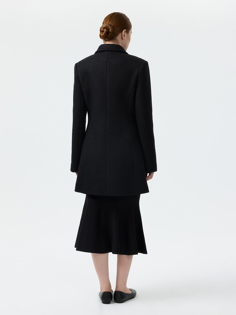 Приталенное пальто из шерсти