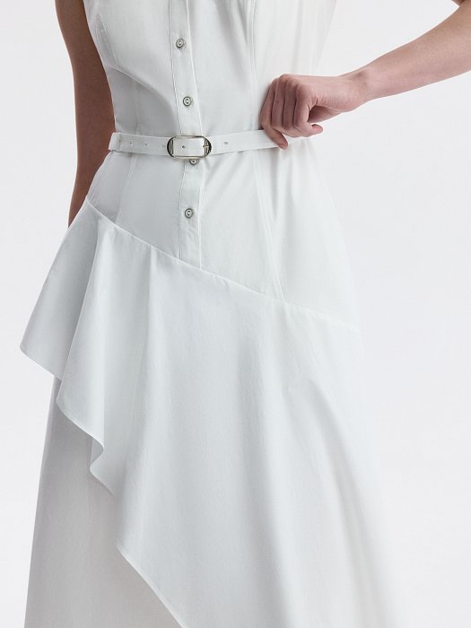 Асимметричное платье из хлопка: фото №4