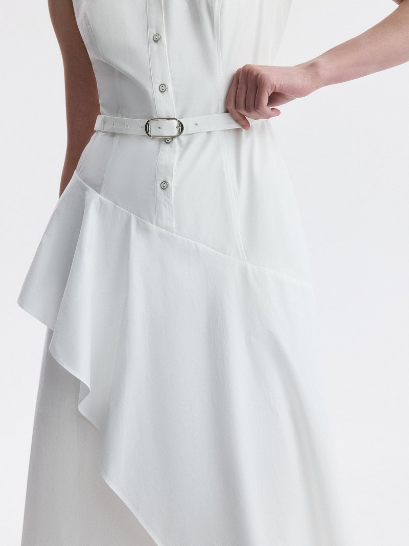 Асимметричное платье из хлопка