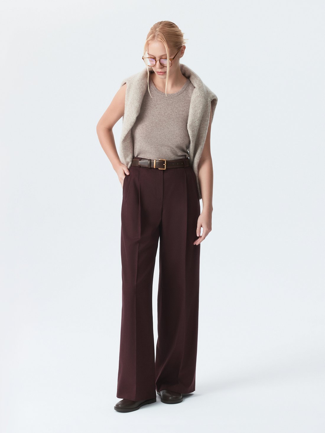 Широкие брюки из фланели: фото №1