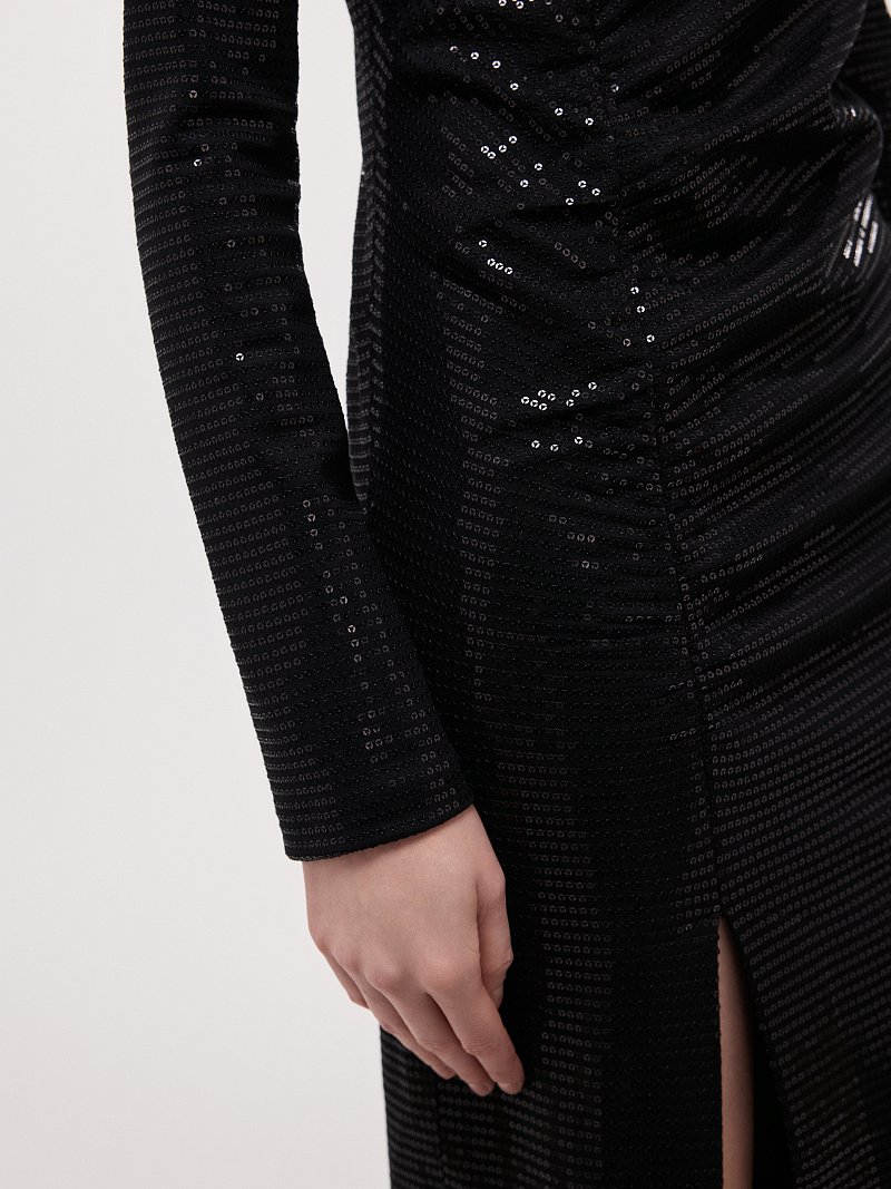 Платье-макси с пайетками