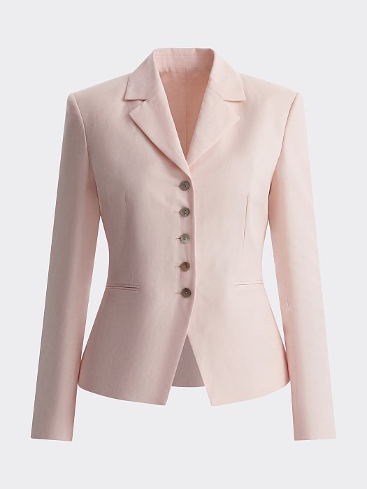 Приталенный жакет со льном (Р158): фото №7