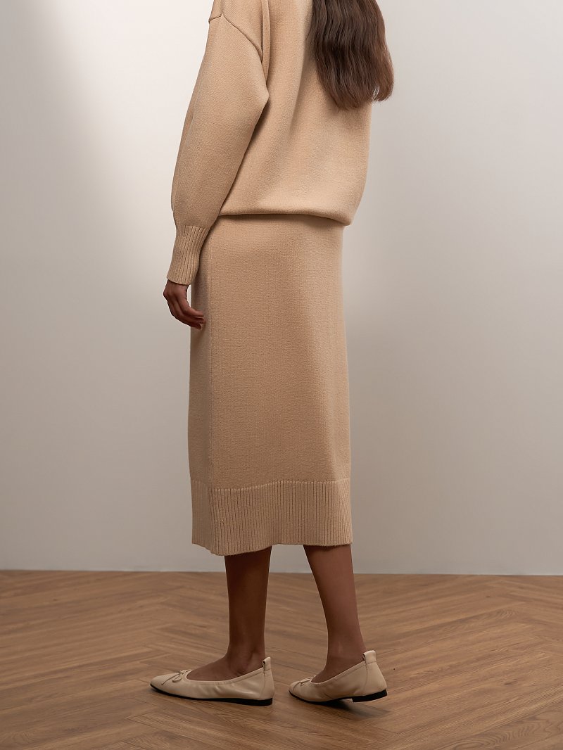 Юбка-миди из вязаного трикотажа