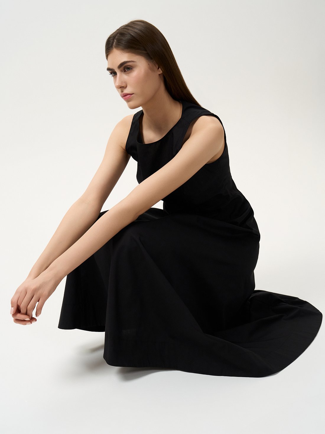 Расклешенное платье из хлопка : фото №1