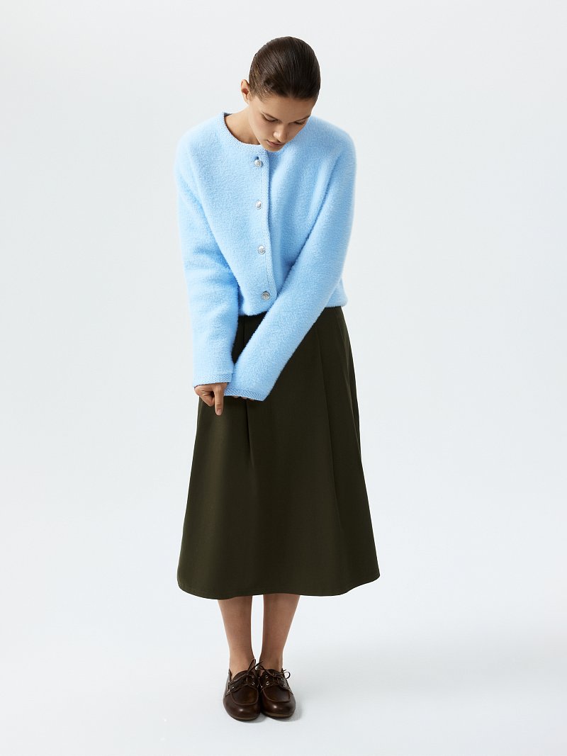 Юбка с акцентным поясом