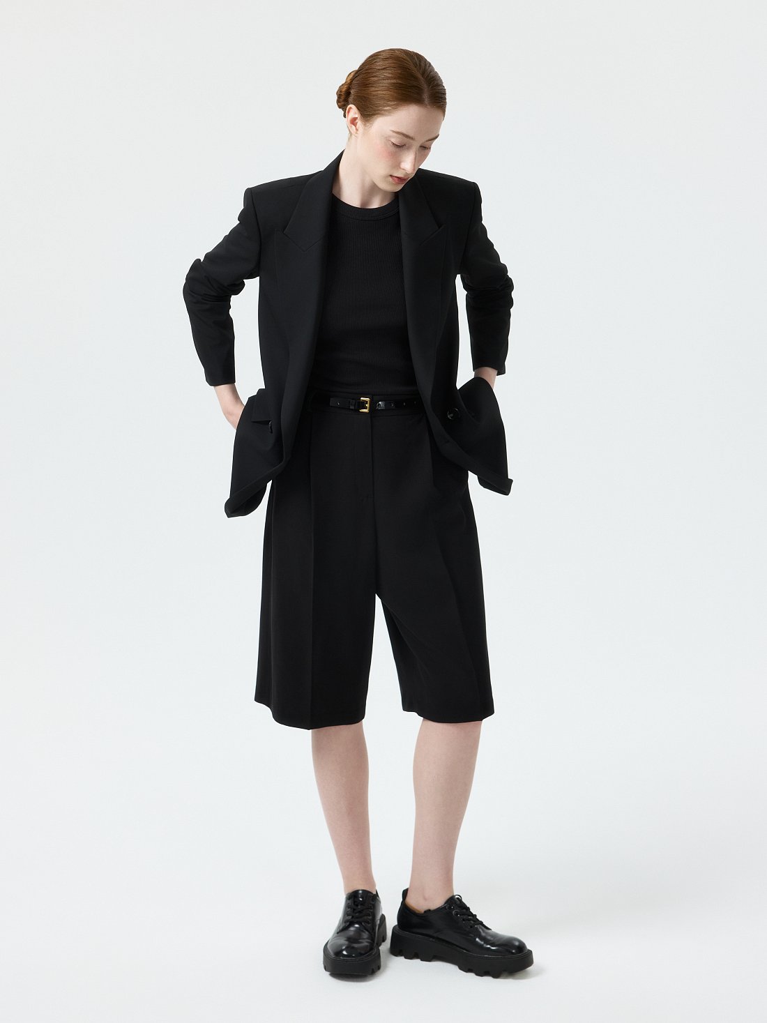 Прямой двубортный жакет: фото №1