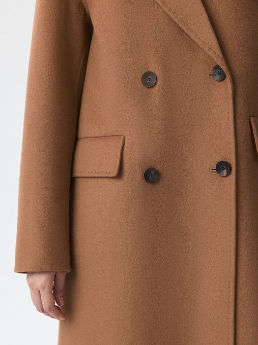 Двубортное пальто с шерстью: фото №4