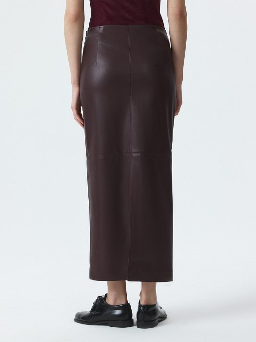 Юбка-макси из экокожи: фото №4
