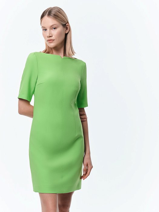 Платье-мини с фигурным вырезом: фото №2