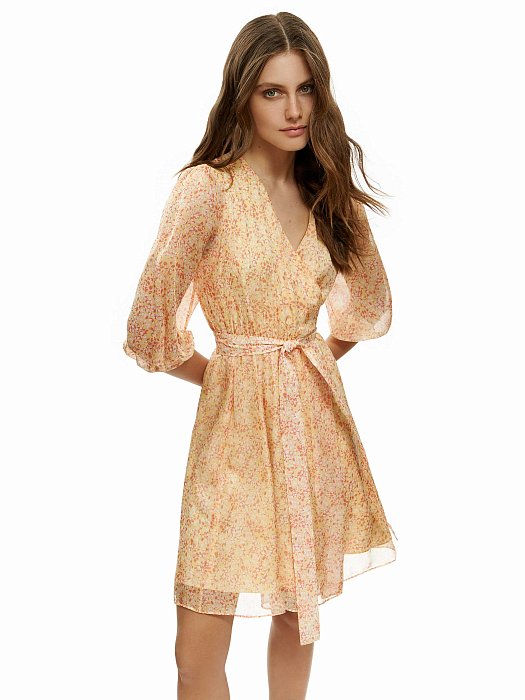 Цветочное платье с запахом: фото №3