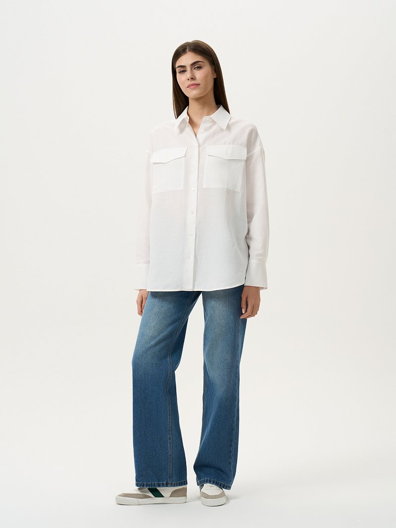 Рубашка из хлопка и льна