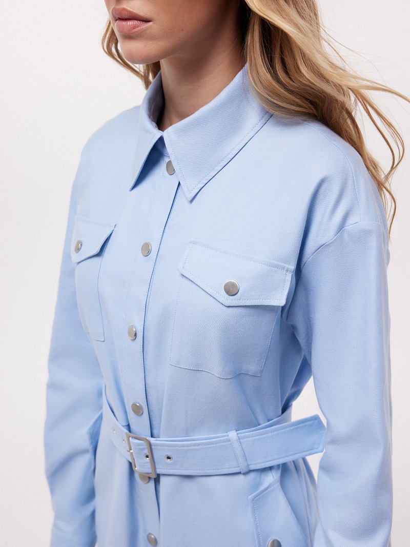 Платье-рубашка на кнопках