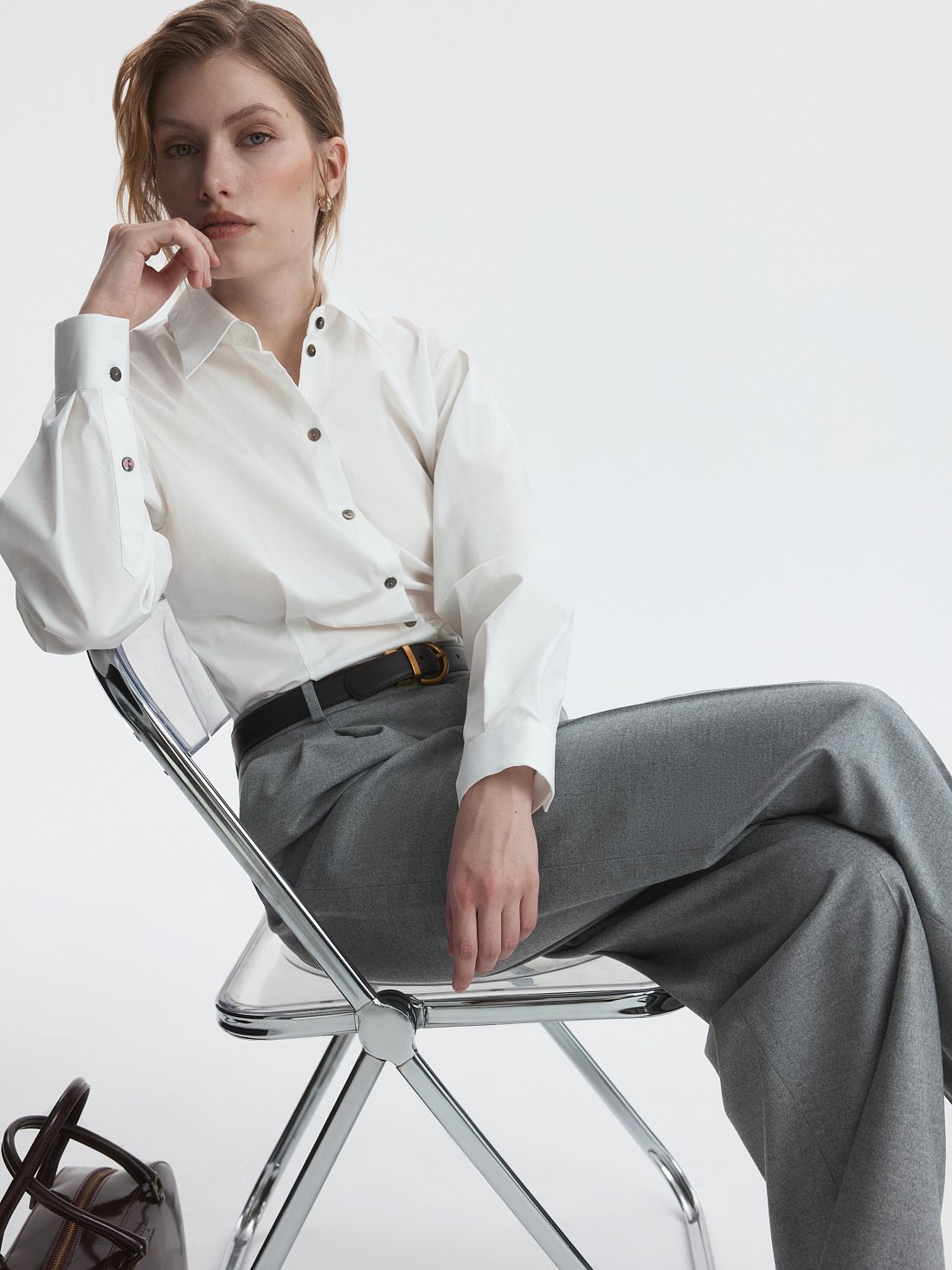 Широкие брюки из фланели: фото №1