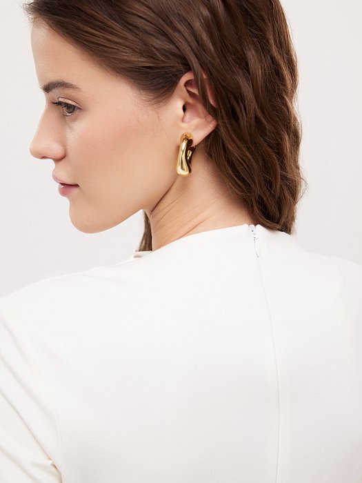 Платье-миди из трикотажа с рукавами 3/4: фото №5