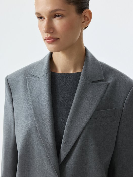 Жакет оверсайз с накладными карманами: фото №3