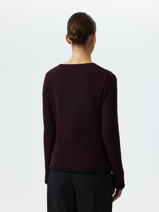 Вязаный джемпер с шерстью: фото №3