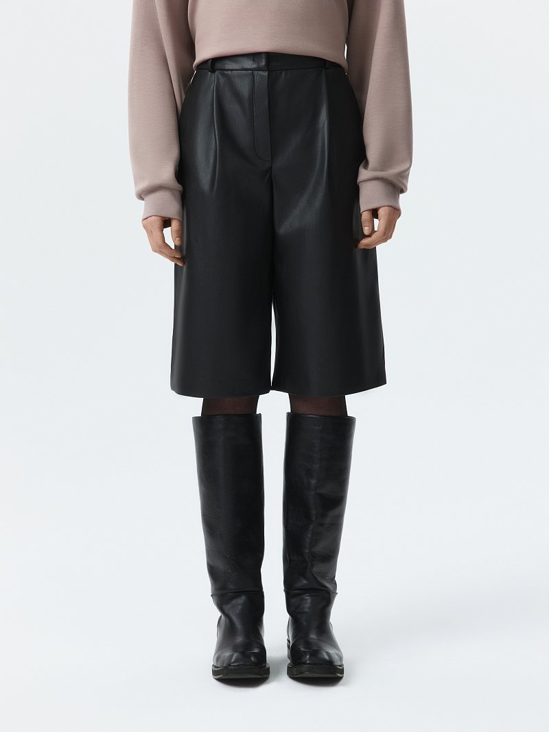 Шорты из экокожи