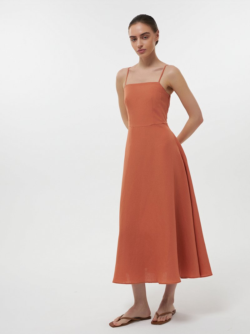 Сарафан из смесового льна